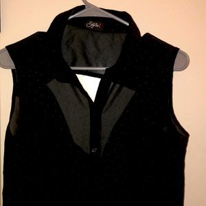 Black collared shirt